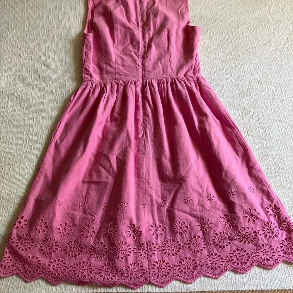 J. Crew Pink Eyelet Cotton Dress